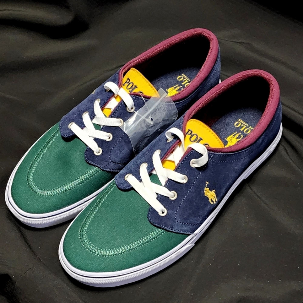 SOLD Polo Ralph Lauren Faxon X Color Blocked Sneakers nwob